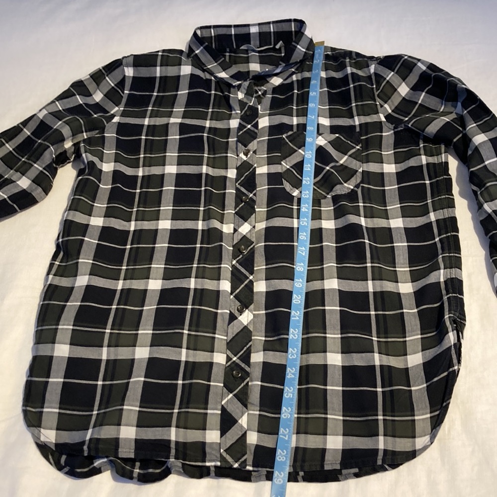 Athleta Sierra boyfriend button down blouse tunic L - Picture 8 of 13